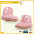 New arrival hot selling soft sole lovely warm winter crochet knitting baby shoes boots